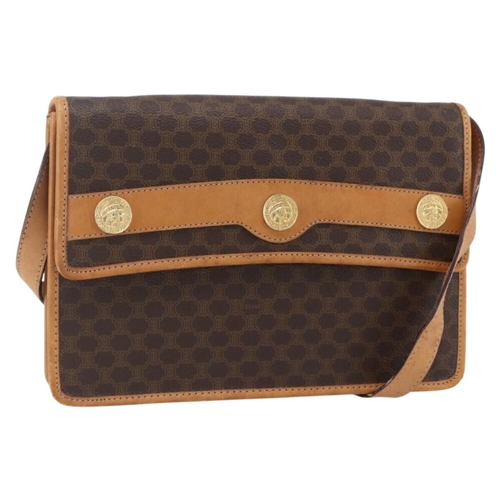 Celine Vintage Macadam Canvas and Leather